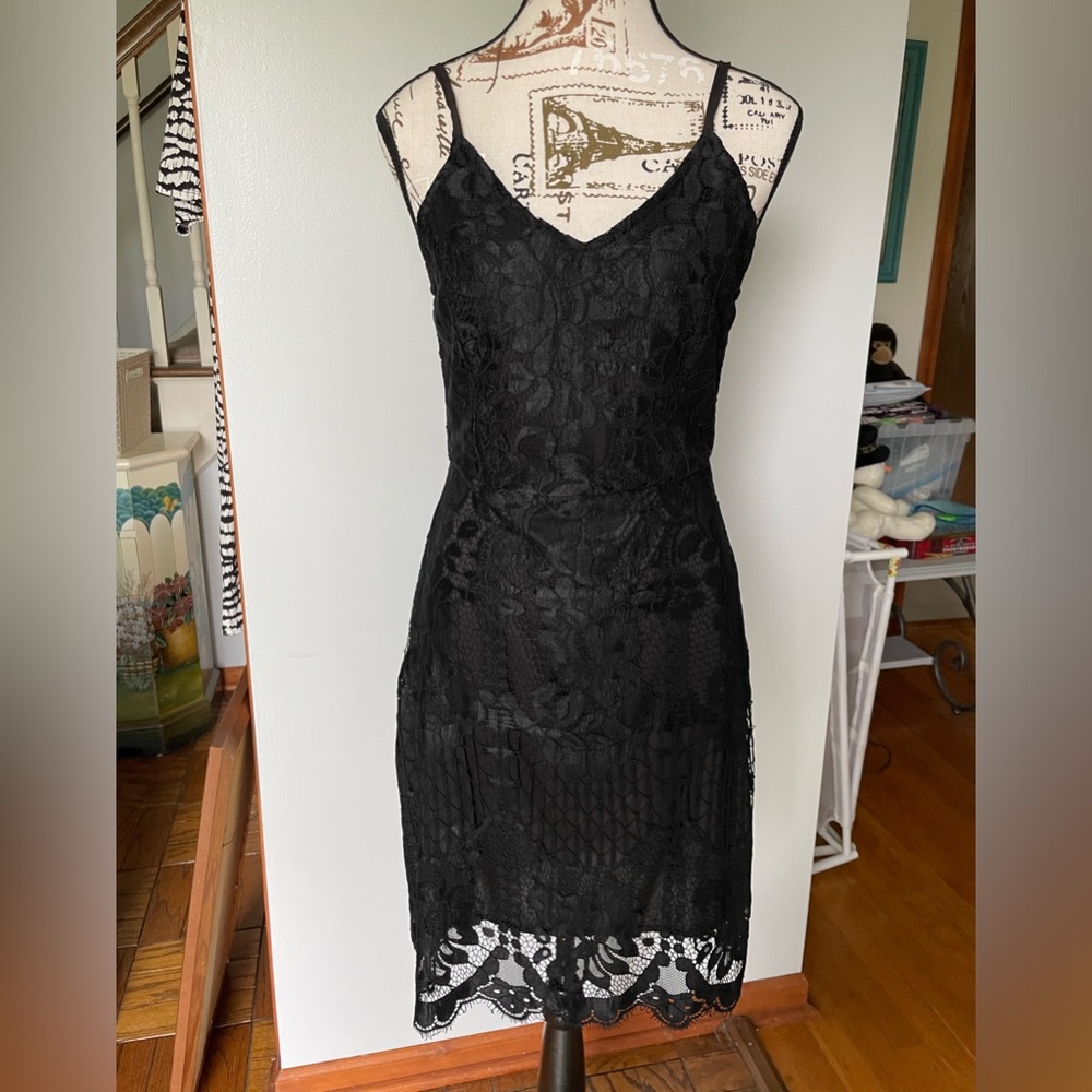 MSLG Lace Cocktail Dress, Size S